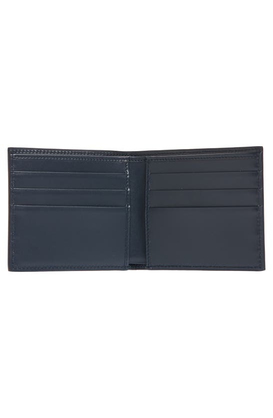 Shop Dolce & Gabbana Logo Leather Bifold Wallet In Italia Blue