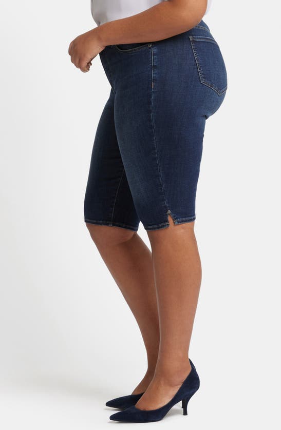 Nydj Bike Rivet Side Slit Shorts In Lotus Gardens