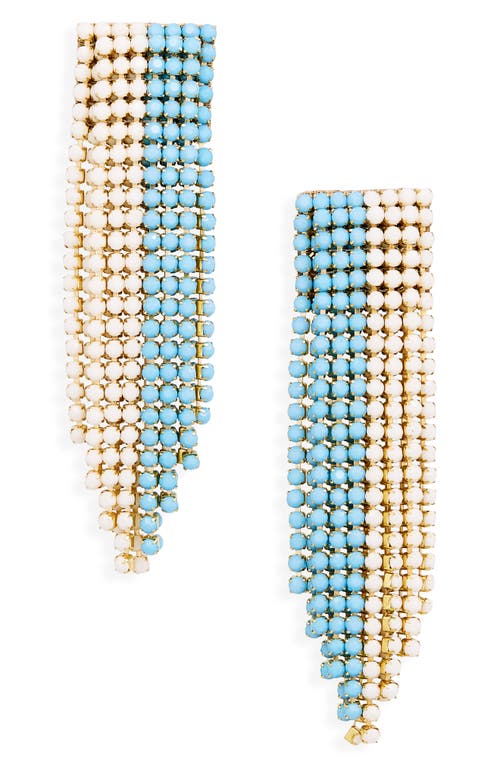 Rayla Beaded Chandelier Earrings in Turquoise
