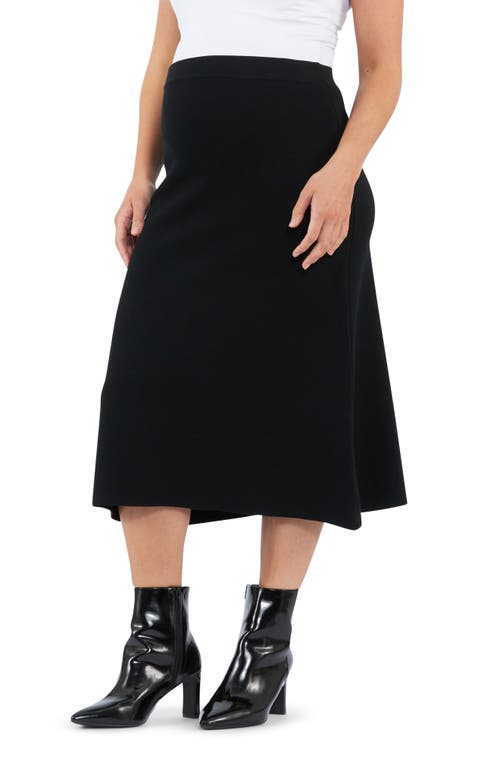 RIPE MATERNITY RIPE MATERNITY KNIT MIDI A-LINE MATERNITY SKIRT