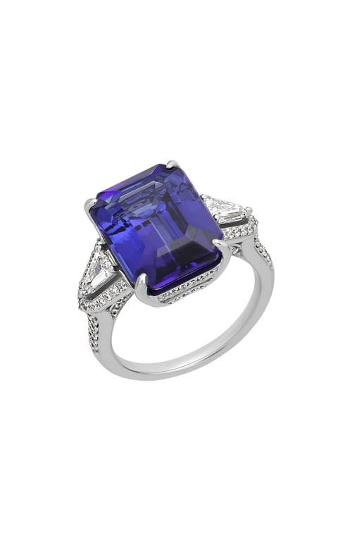 Bony Levy Collector's Statement Tanzanite & Diamond Ring in 18K White Gold