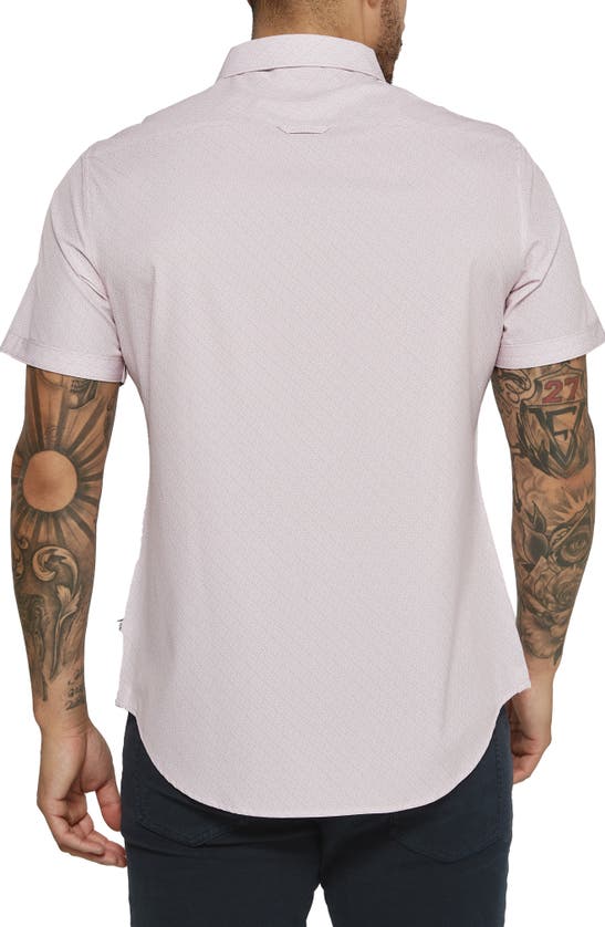 Shop 7 Diamonds Leven Short Sleeve Button-up Shirt In White