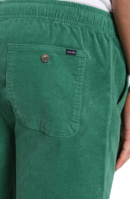 Jachs Stretch Corduroy Pull-on Shorts In Green