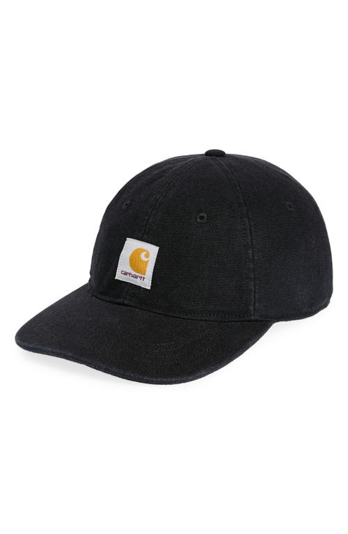 Carhartt Work In Progress Icon Adjustable Baseball Cap In Black