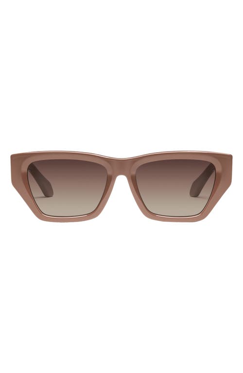 Quay Australia No Apologies 40mm Gradient Square Sunglasses in Doe /Brown 