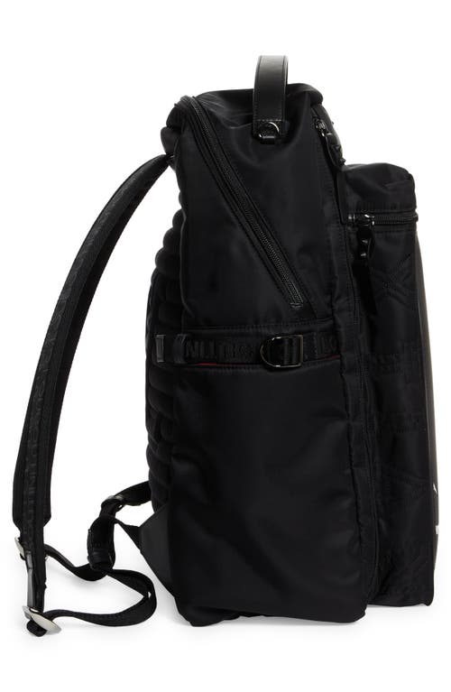 Shop Christian Louboutin Loubideal Canvas & Rubber Backpack In Black/black/black