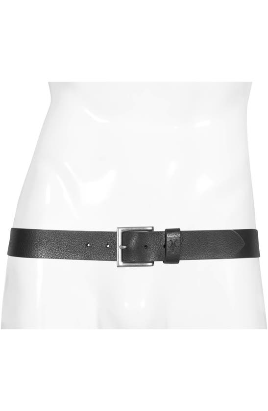 Shop Allsaints Stitched Leather Belt In Black