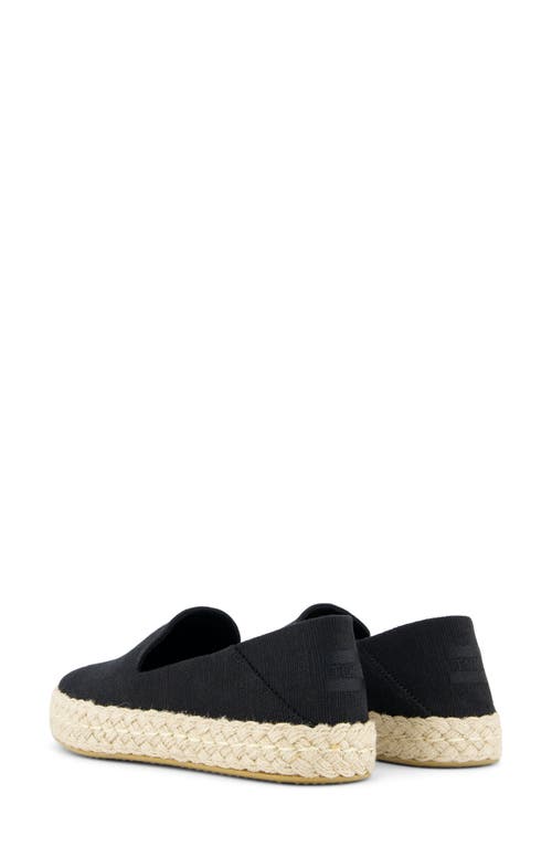 Shop Toms Alison Platform Espadrille Slip-on In Black