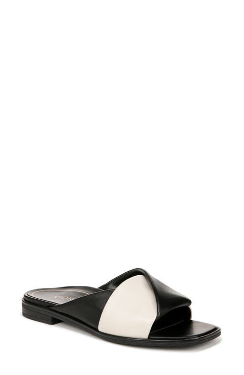 Miramar Slide Sandal in Black/Cream