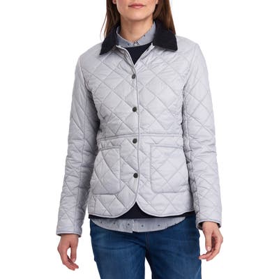 Barbour Deveron Diamond Quilted Jacket, US / 14 UK - Metallic