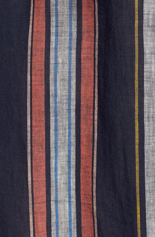 Shop Ag 'jett' Cotton & Linen Shirtdress In Blue Night Stripe