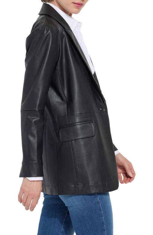Lyssé Eira Faux Leather Blazer In Black
