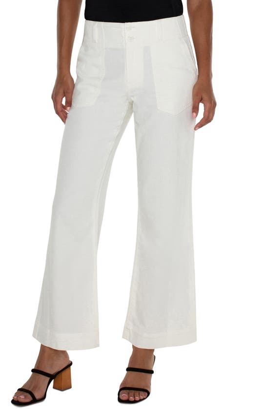 Liverpool Los Angeles Hannah Flare Leg Pants In Ivory