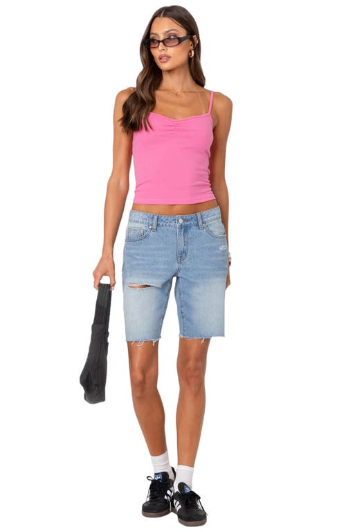 Shop Edikted Makena Cinched Front Camisole In Pink