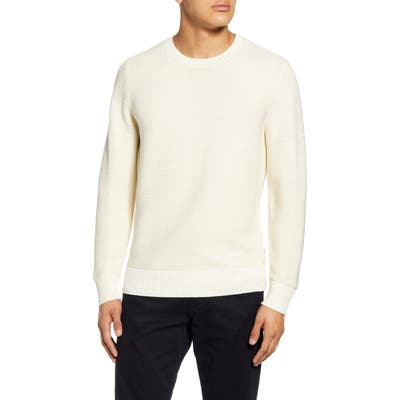 Nn07 Loke 6375 Slim Fit Cotton Crewneck Sweater, White