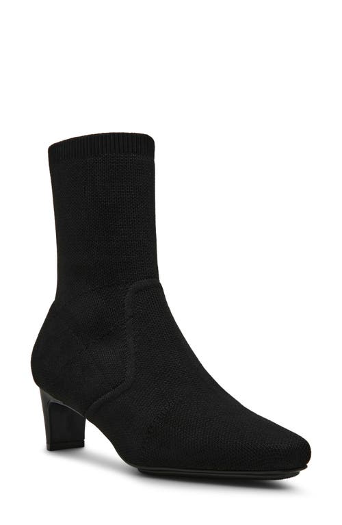 Anne Klein Women's Iga Low Heel Dress Booties In Black Knit
