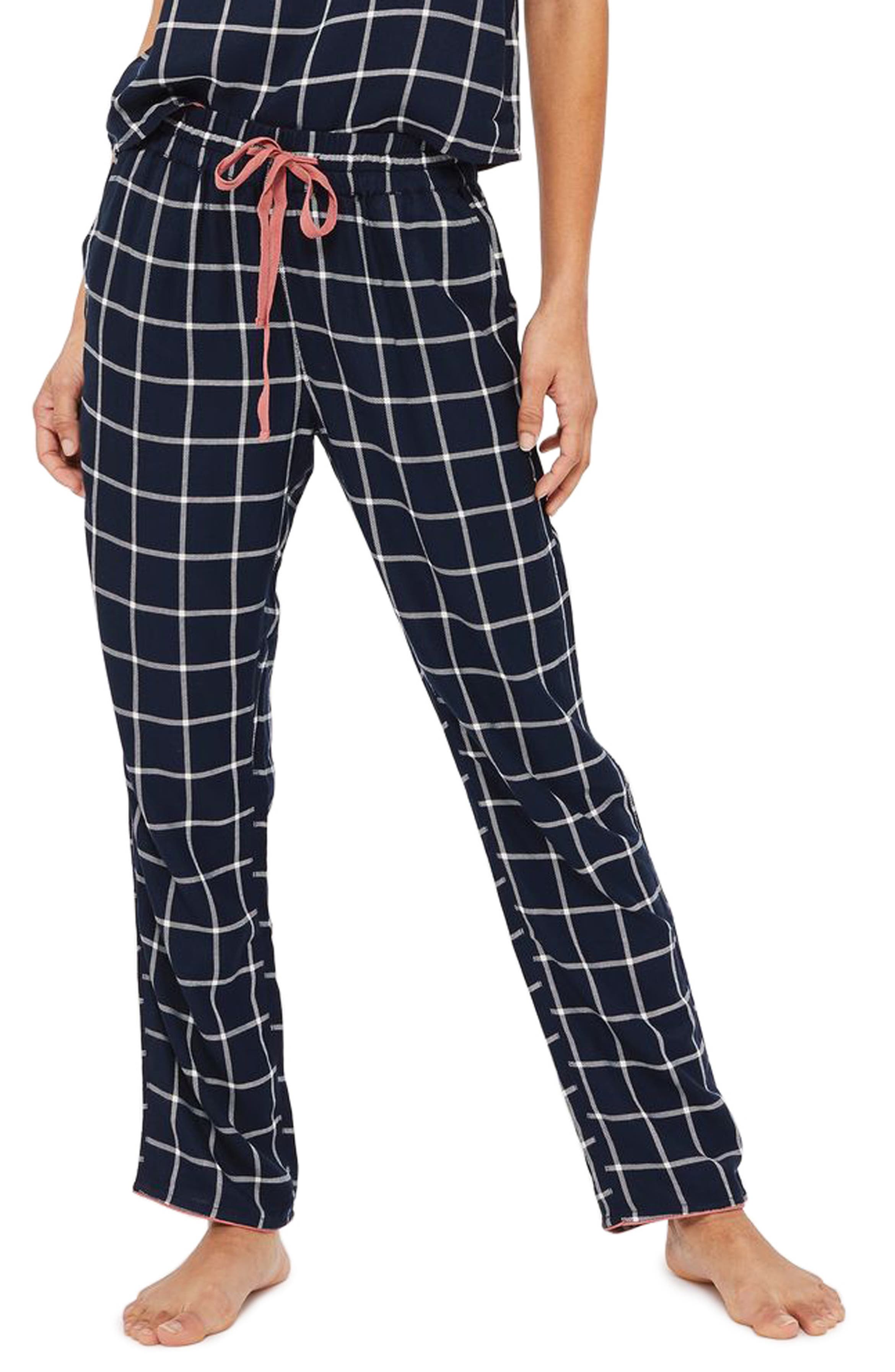 Topshop Windowpane Check Pajama Pants | Nordstrom