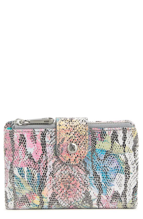 Hobo Ray Leather Bifold Wallet In Lizard Floral