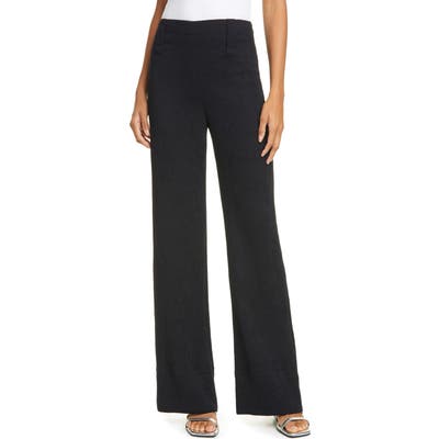 Staud Bernard Flare Hem Corduroy Pants, Black