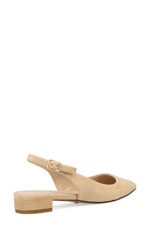 Pelle Moda Aali Pointed Toe Slingback Flat In Latte