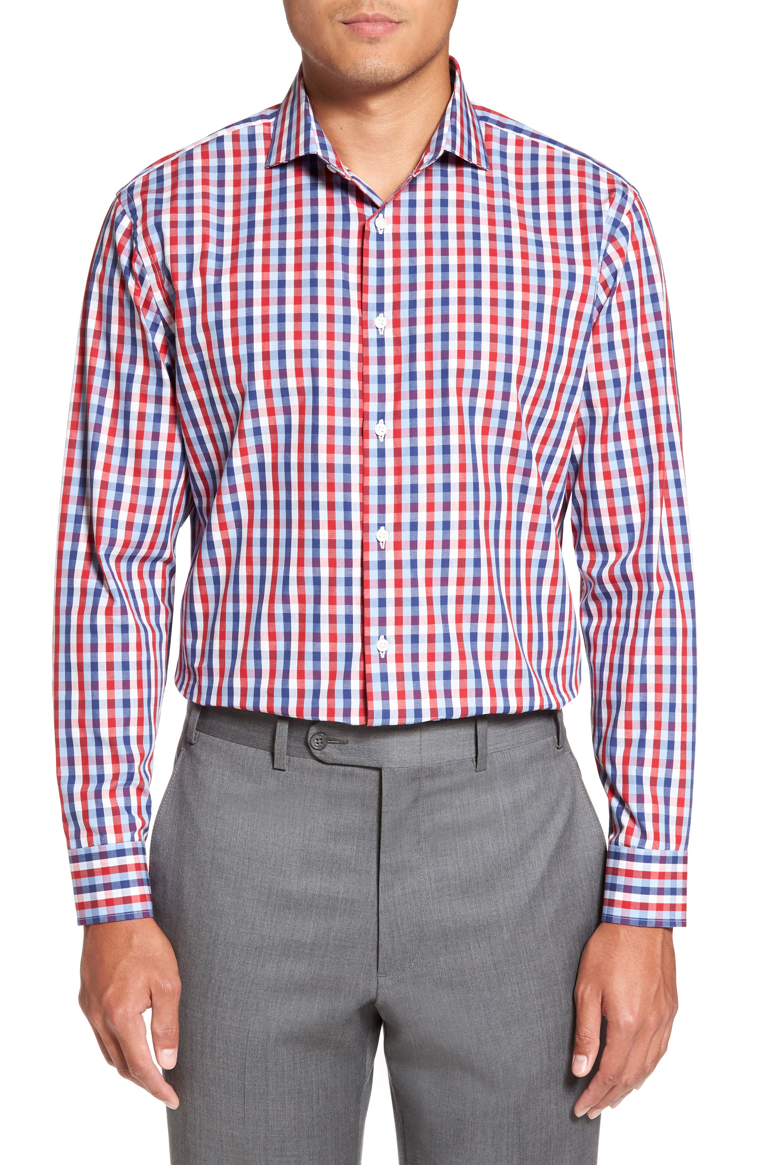 Nordstrom Men's Shop Trim Fit Check Dress Shirt Nordstrom