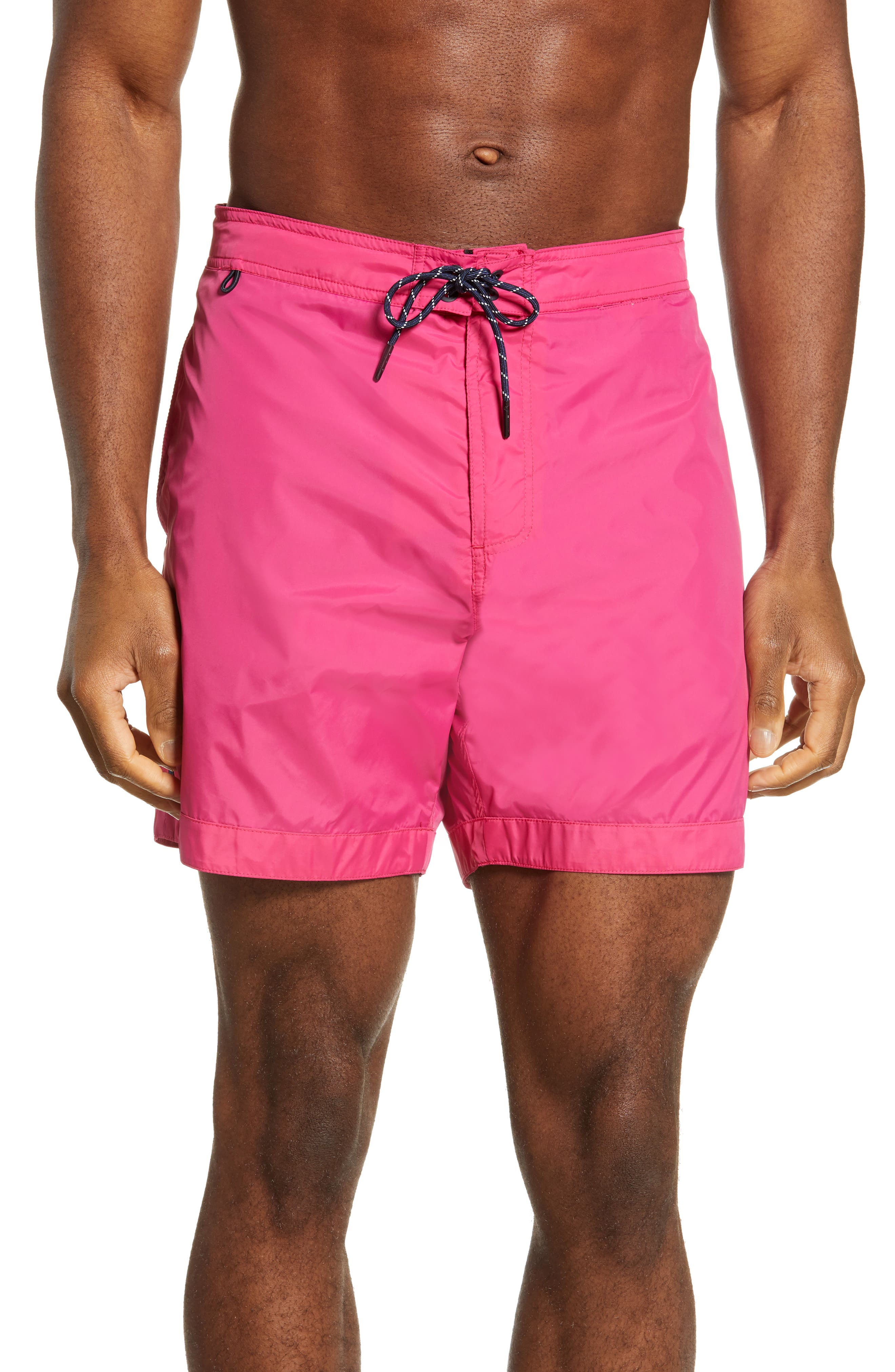 Scotch & Soda Bermuda Bright Swim Trunks, Pink