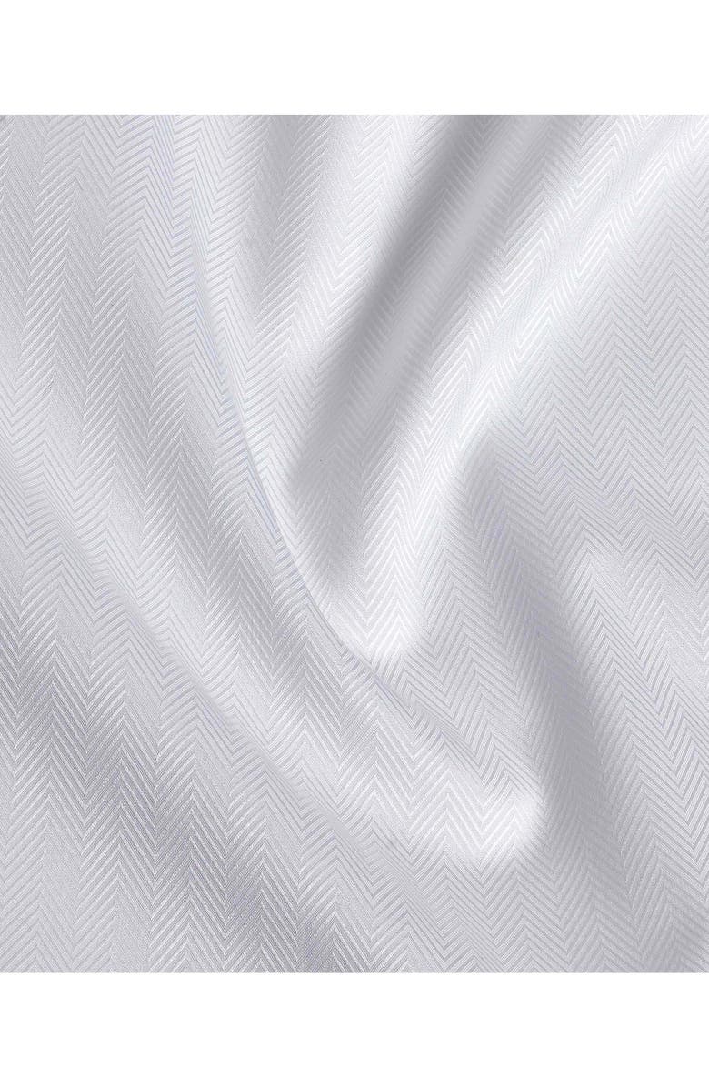 David Donahue Trim Fit Solid Cotton Herringbone Dress Shirt Nordstrom