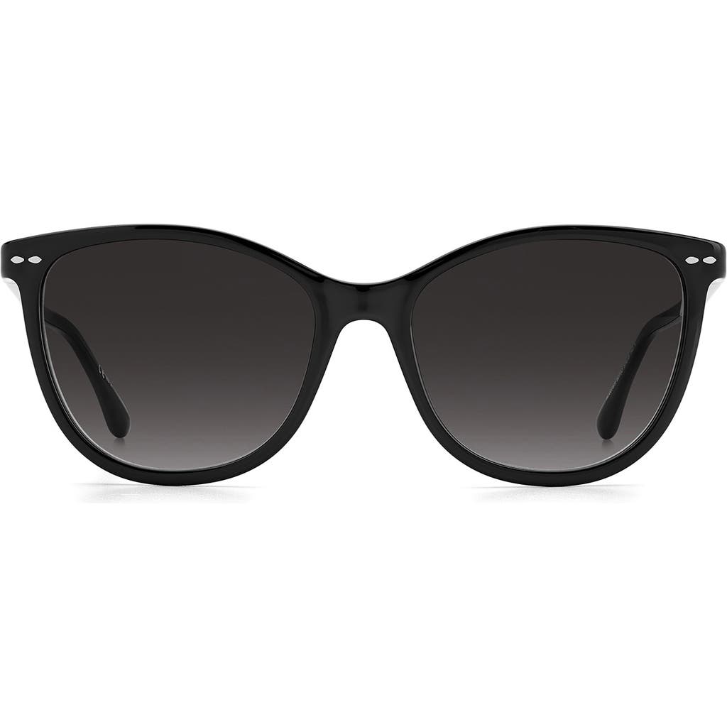 Isabel Marant Gradient Round Sunglasses In Black