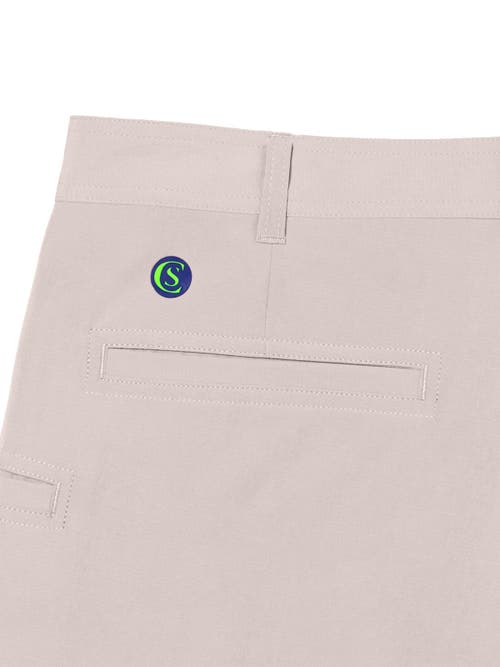 Construct Con.struct Solid Flat Front Performance Pants In Khaki