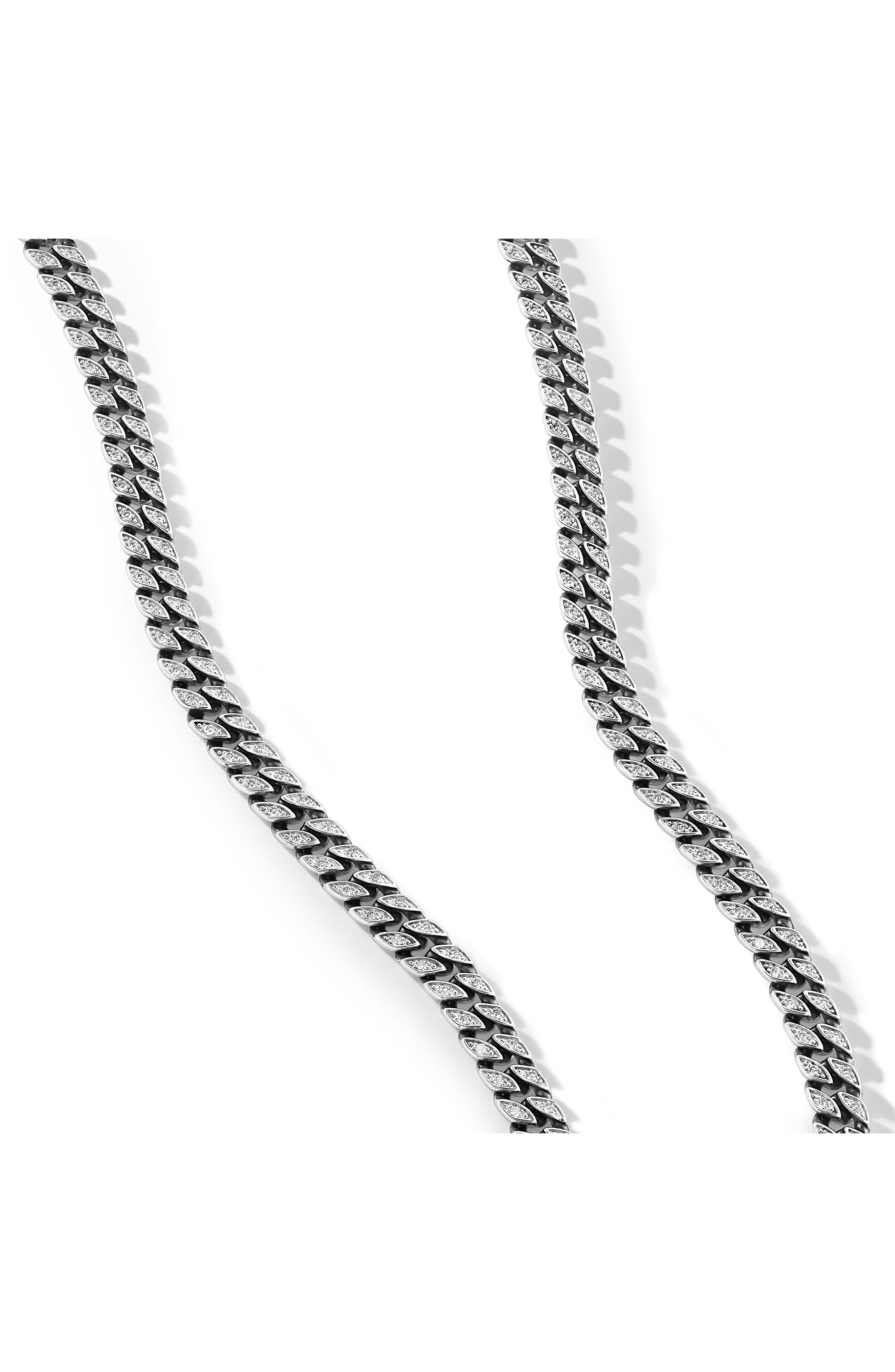 David Yurman Men's Pavé Diamond Curb Chain Necklace Nordstrom