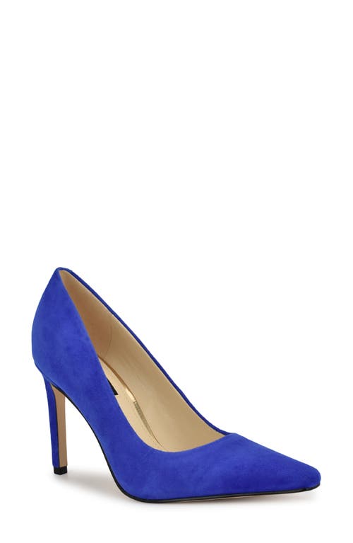 Shop Nine West Oraye Pump In Med Blue