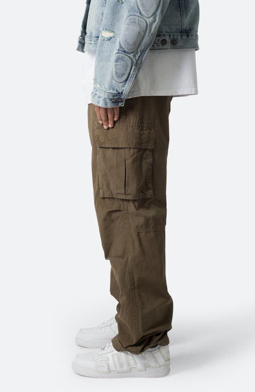 Shop Mnml Ultra Baggy Cotton Cargo Pants In Olive