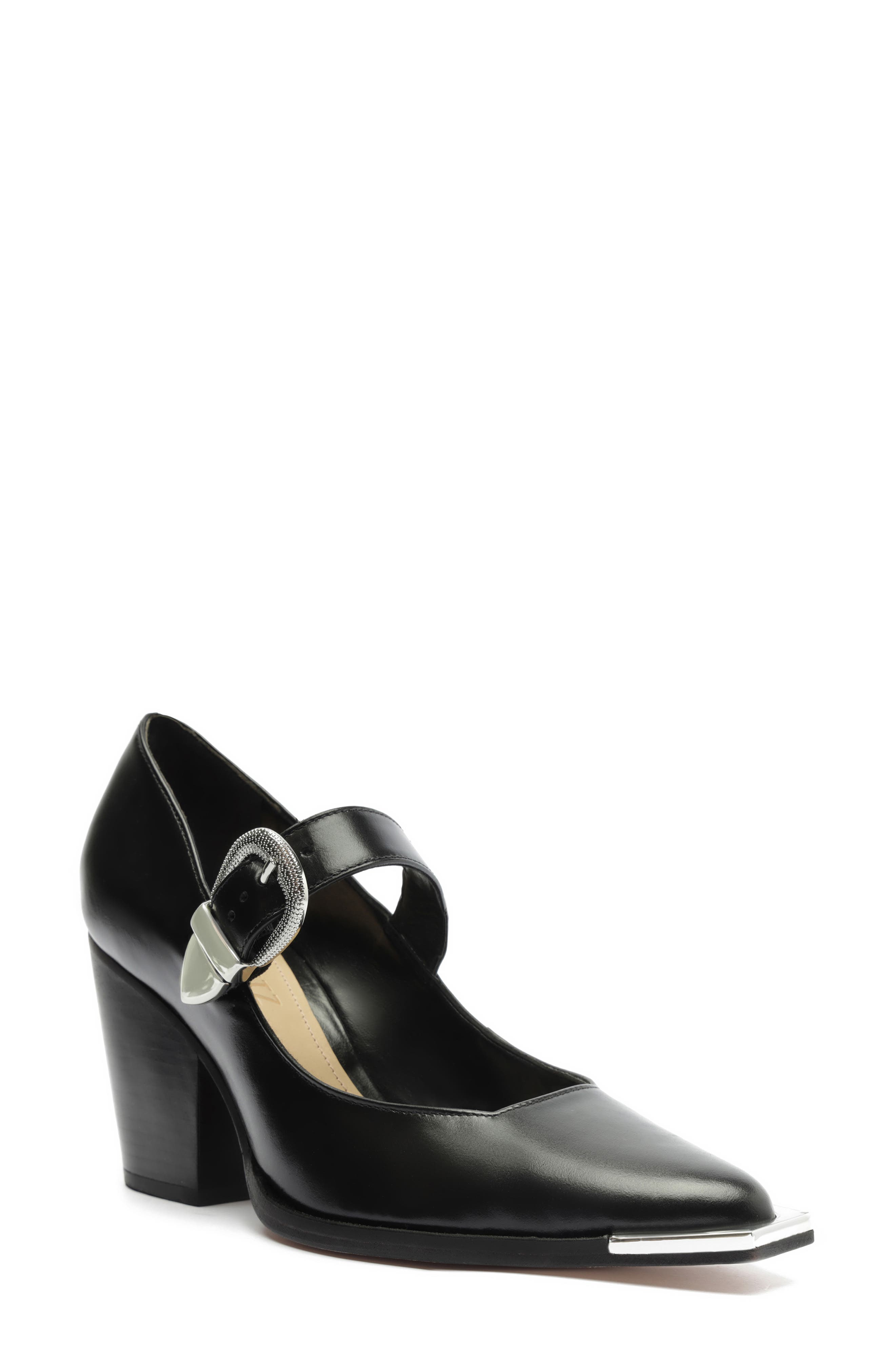 black mary jane pumps
