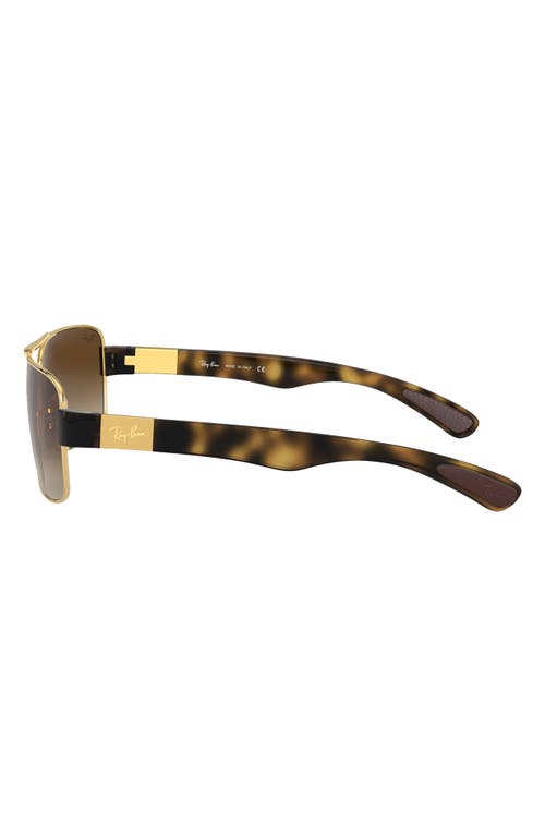 Ray Ban Ray-ban 61mm Gradient Square Sunglasses In Arista/brown Gradient
