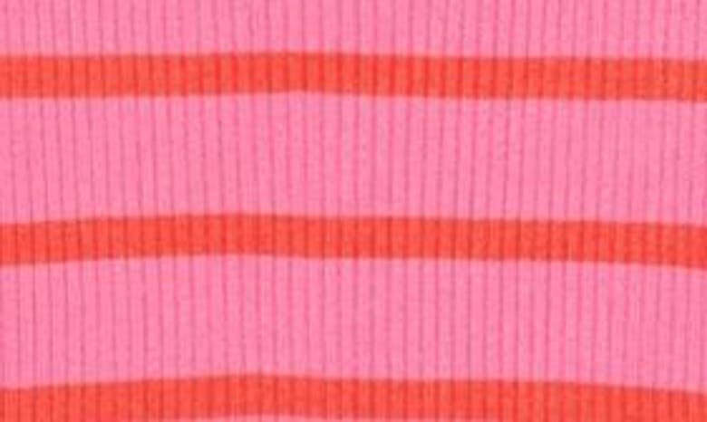 Shop Freshman Stripe Rib Tank Dress In Hot Melon - Pink Lagoon