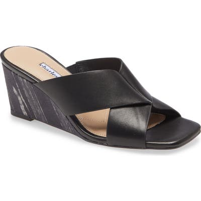Charles David Testify Wedge Slide Sandal, Black
