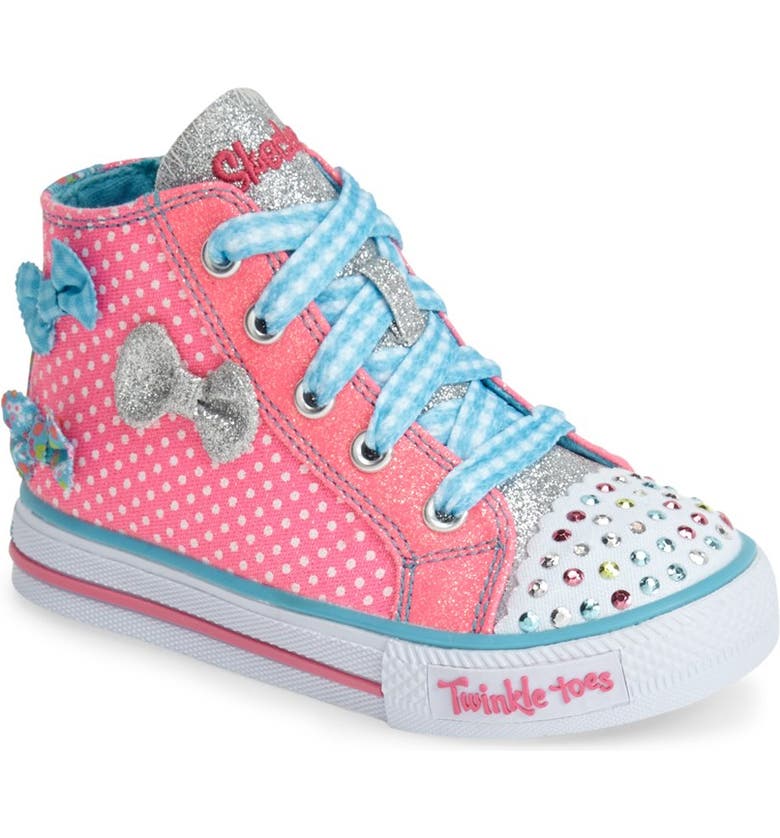 SKECHERS 'Twinkle Toes - Shuffles' Light-Up High Top Sneaker (Toddler ...
