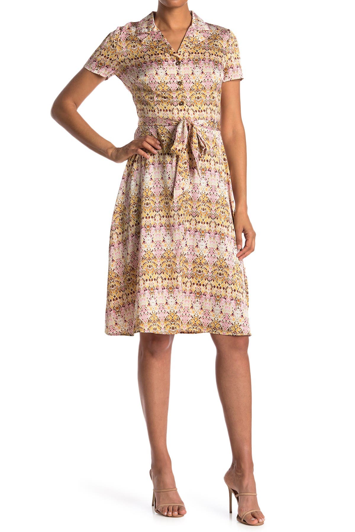 notch collar dress