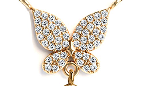 Gabi Rielle Cz Butterfly Pendant Necklace In Gold