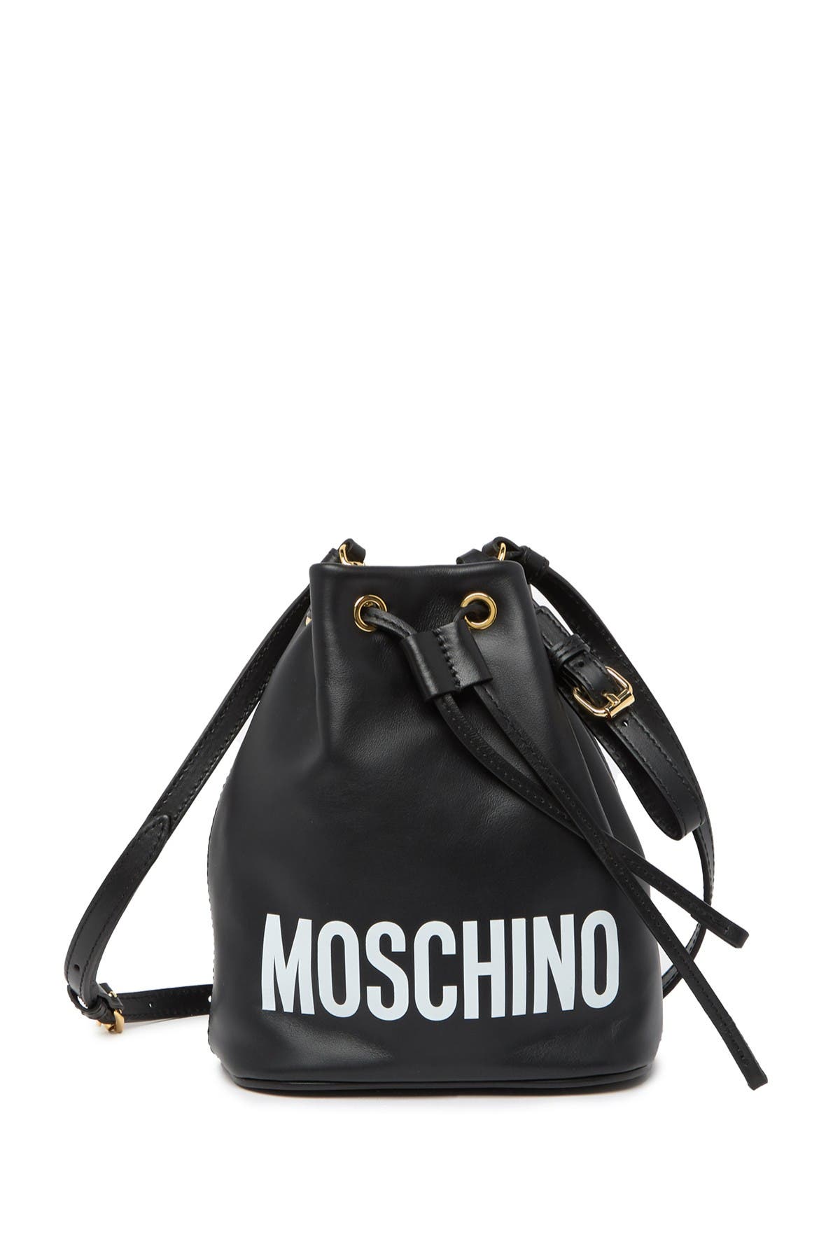 MOSCHINO | Logo Leather Bucket Bag 