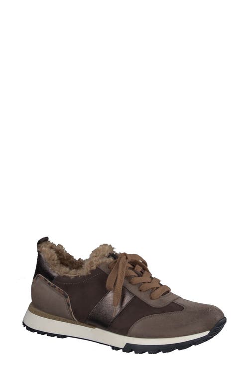 Shop Paul Green Wasa Faux Fur Trim Sneaker In Earth Moro Combo