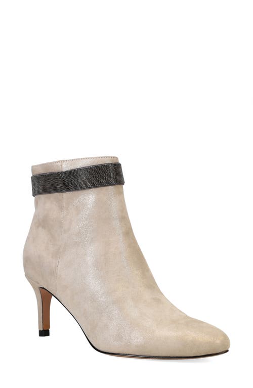 Yori Chain Embellished Bootie in Dk Taupe