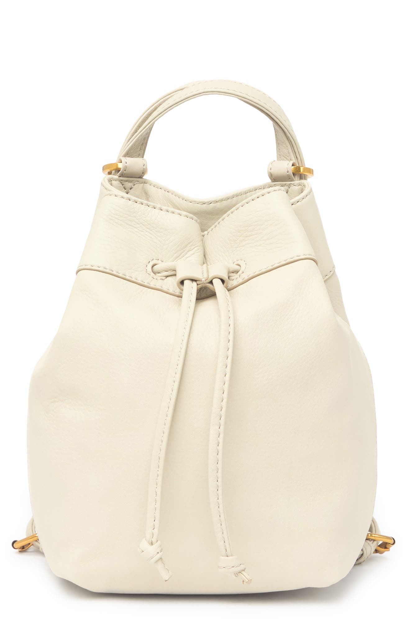 Hobo Ramble Leather Drawstring Backpack In Dusty Blue | ModeSens display picture 2