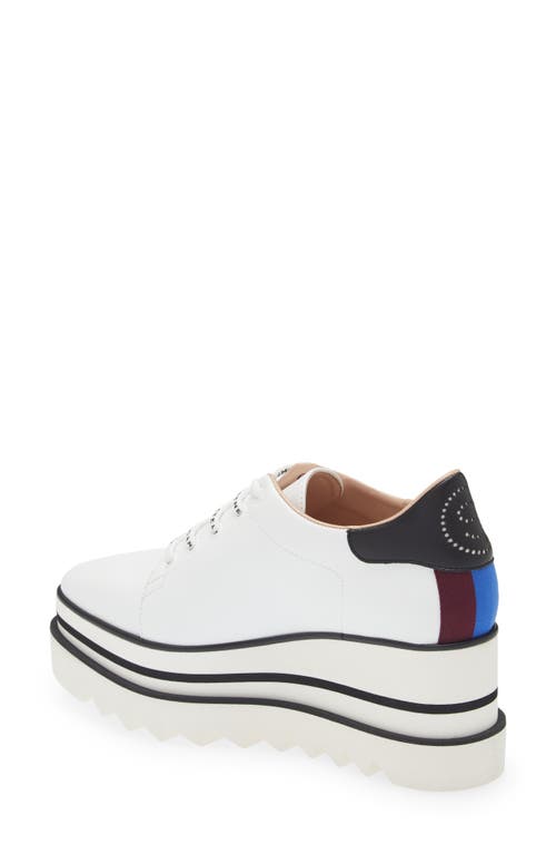 Stella Mccartney Elyse 80mm Sneakers With Non-slip Sole In White/black/plum