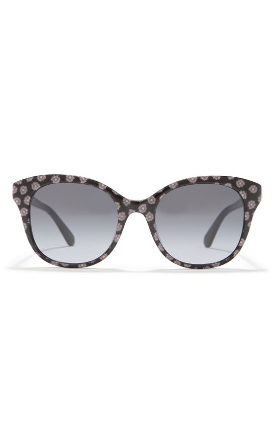 Kate Spade Bianka 52mm Gradient Cat Eye Sunglasses In Black Pattern / Grey Shaded