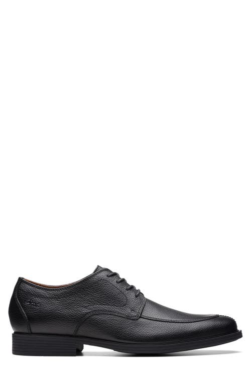 Shop Clarks ® Whiddon Pebbled Leather Derby In Black Tumbled