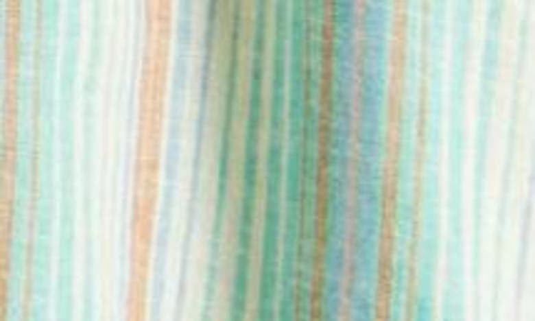 Shop Rails Brielle Stripe Tie Front Linen Blend Top In Seaview Stripe