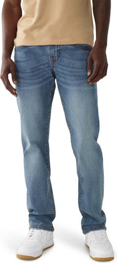 True Religion Men's Ricky Big T Straight Leg Jean with Back Flap Pockets