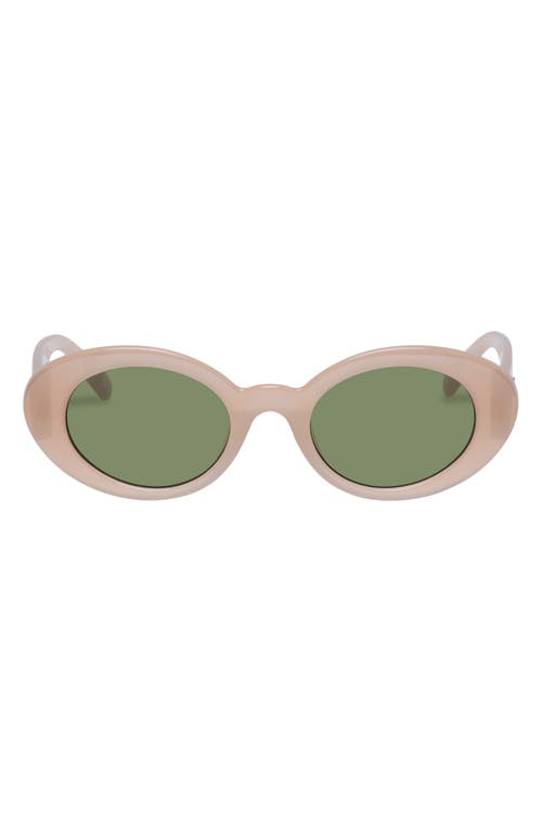 Le Specs Nouveau Vie 50mm Oval Sunglasses in Nude at Nordstrom