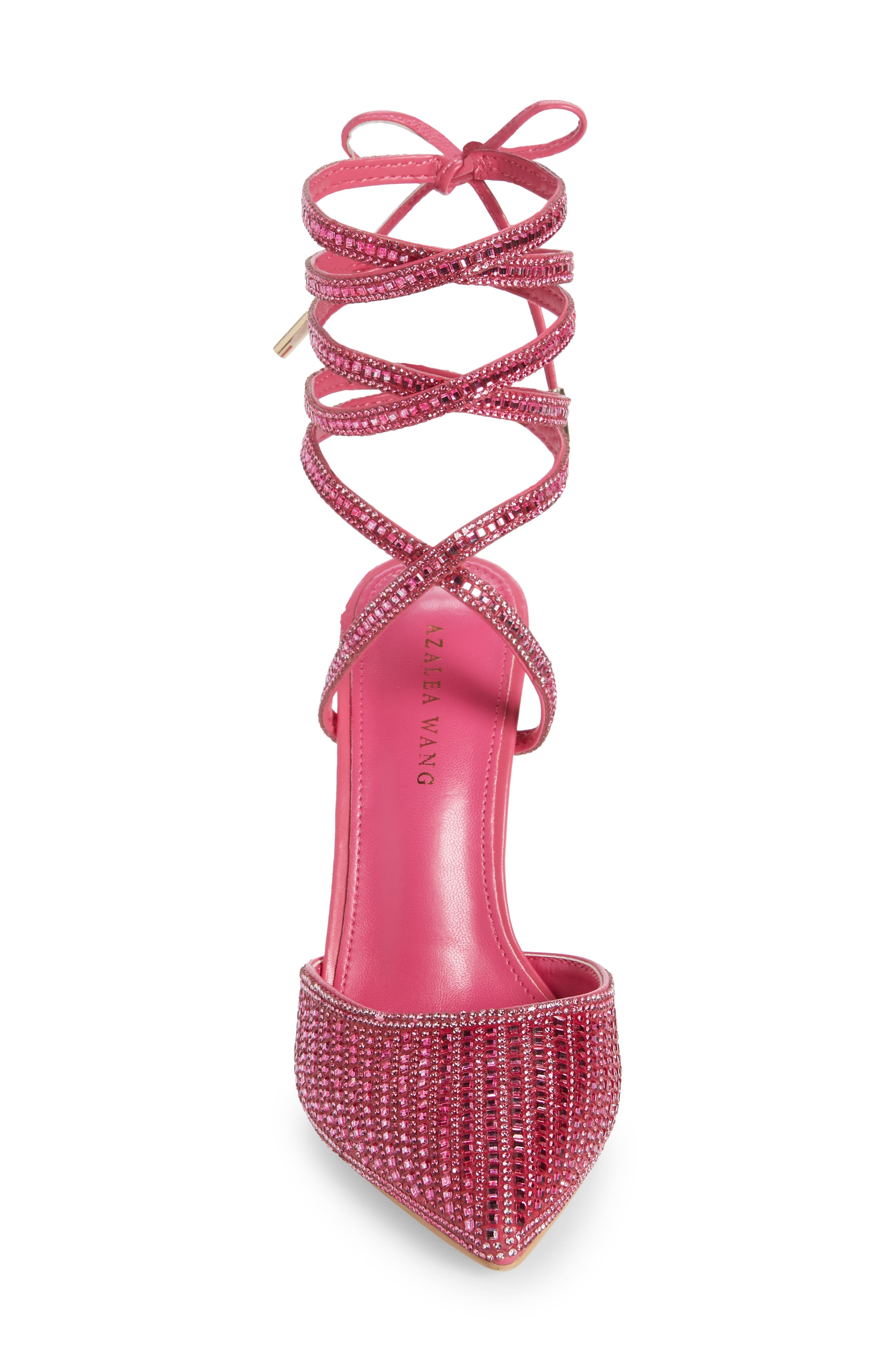 AZALEA WANG Bonnie Crystal Studded Translucent Pump (Women)